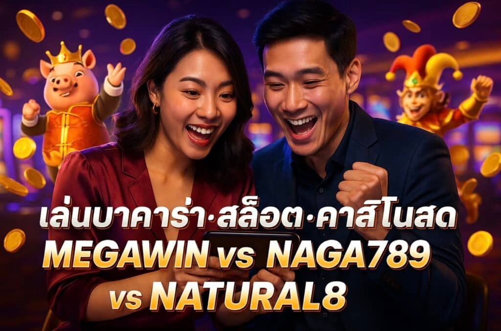 เล่นบาคาร่า สล็อต คาสิโนสด MEGAWIN vs NAGA789 vs NATURAL8